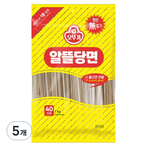 오뚜기 알뜰당면, 1kg, 5개