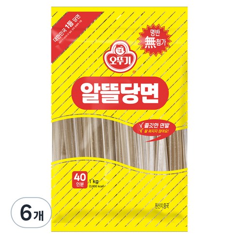 오뚜기 알뜰당면, 1kg, 6개