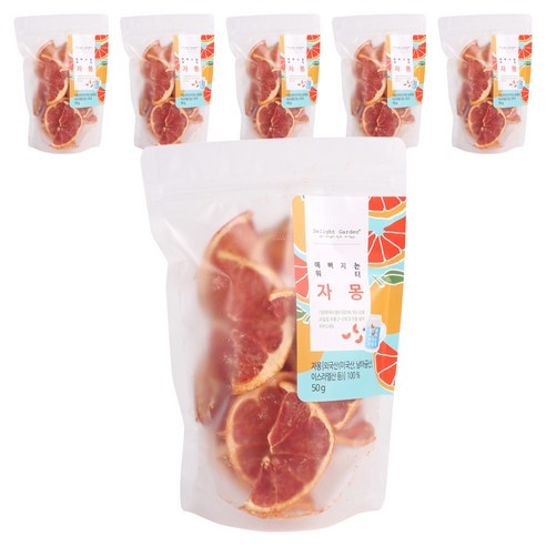 딜라잇가든 과일칩 딜라잇 자몽 슬라이스, 50g, 6개