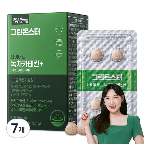 그린몬스터 녹차카테킨 플러스 다이어트식품, 28정, 7개