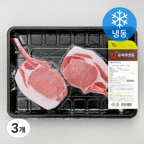 돈마루한돈 돈마호크 구이용 (냉동), 600g, 3개