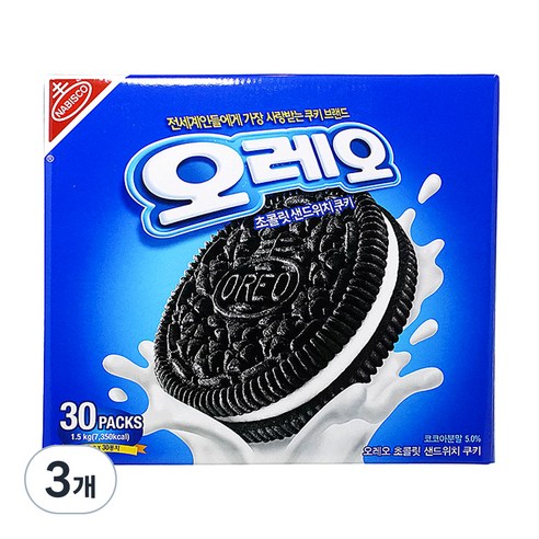 동서 오레오 화이트 샌드위치 쿠키, 1.5kg, 3개
