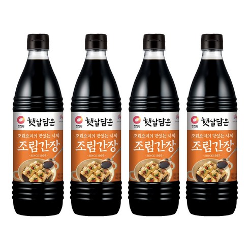 청정원 햇살담은 조림간장, 840ml, 4개