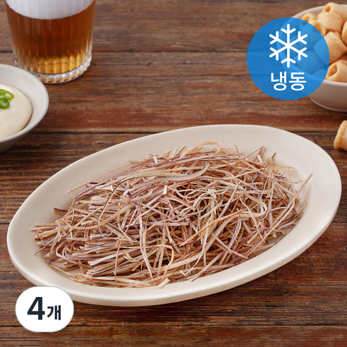 어식백세 자숙 오징어실채 (냉동), 4개, 200g