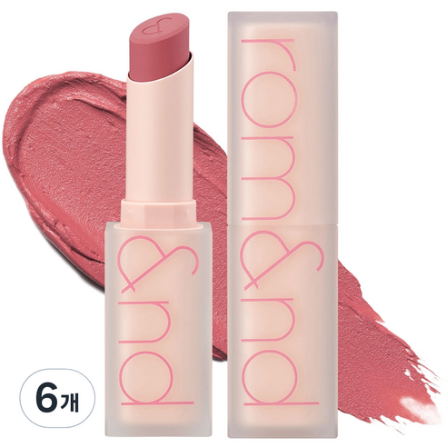 롬앤 제로 매트 립스틱, 10 핑크 샌드, 3g, 6개