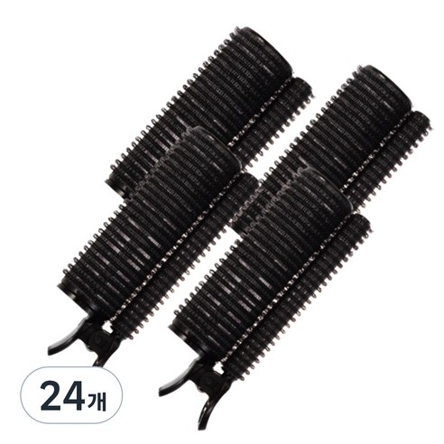 루이본 더블 볼륨 뿌리 집게, 블랙, 24개