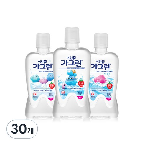 가그린 어린이용 구강세정제 딸기향 이미지 랜덤발송, 380ml, 30개