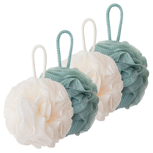 페르노엘 촘촘하고 부드러운 걸이형 버블 샤워볼 세트, 혼합C, 4개입, 1개