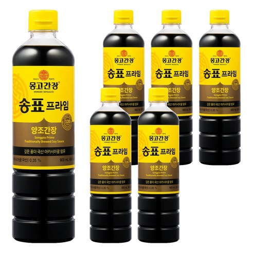 송표 프라임 양조간장, 900ml, 6개