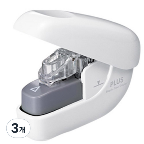 PLUS 페이퍼 클린치 SL106NB, White, 3개