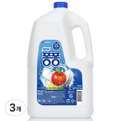 퐁퐁 주방세제, 4.12L, 3개