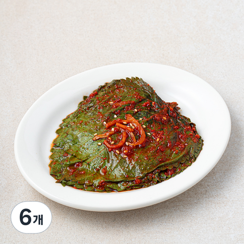 더반찬 밥도둑 양념생깻잎, 100g, 6개