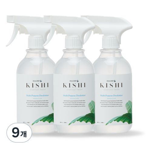 키쉬 프리미엄 다목적 살균탈취제 본품, 500ml, 9개