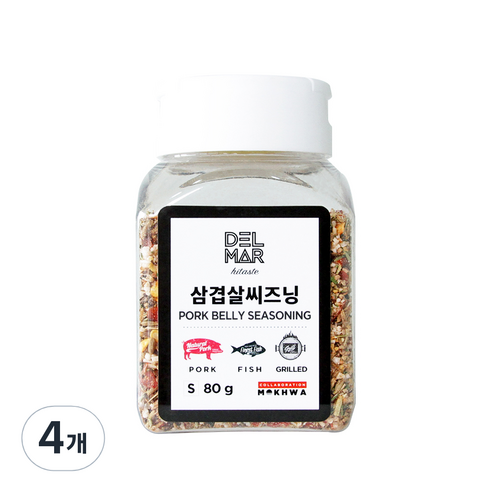 딜리셔스마켓 삼겹살시즈닝 소형, 80g, 4개