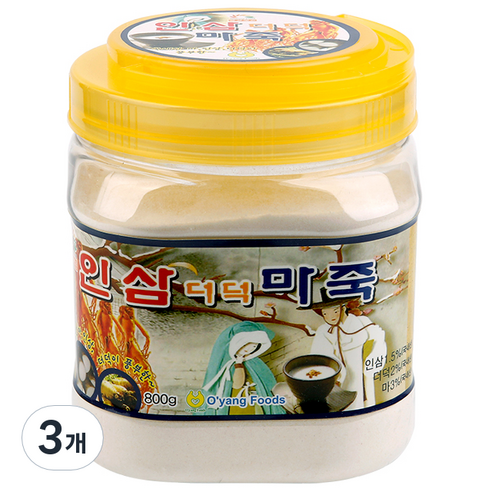 오양식품 인삼 더덕 마죽, 800g, 3개