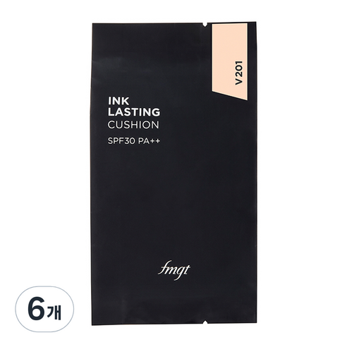 fmgt 잉크래스팅 쿠션 리필 15g, N201 애프리콧 베이지, 6개