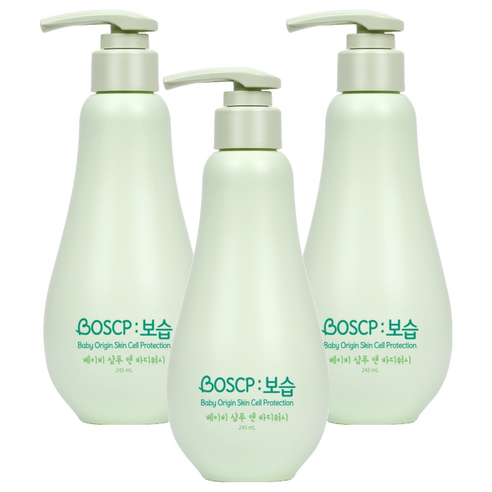 보습 베이비 샴푸 앤 바디워시, 245ml, 3개