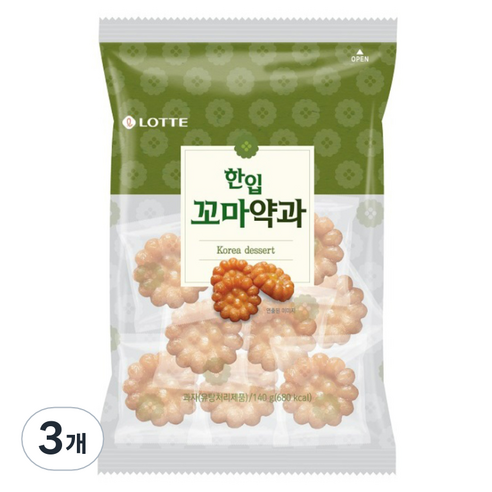 한입꼬마약과, 140g, 3개