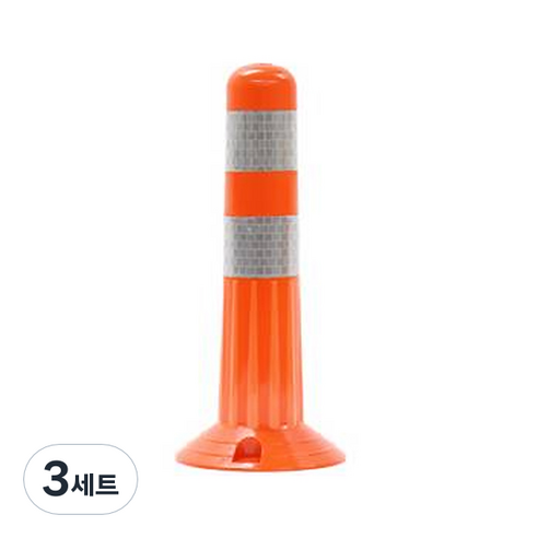 신도 블라인드 시선유도 탄력봉 + 부자재 세트, 오렌지, 3세트