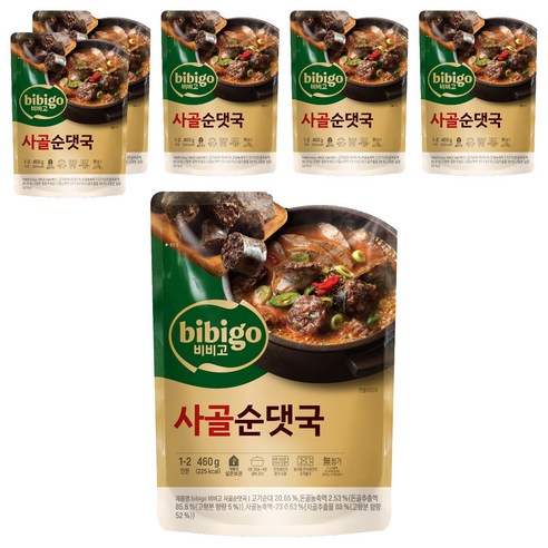 비비고 사골순댓국, 460g, 6개