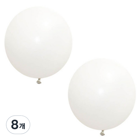 셈퍼텍스 대형라운드풍선 90cm 1입, 화이트, 8개