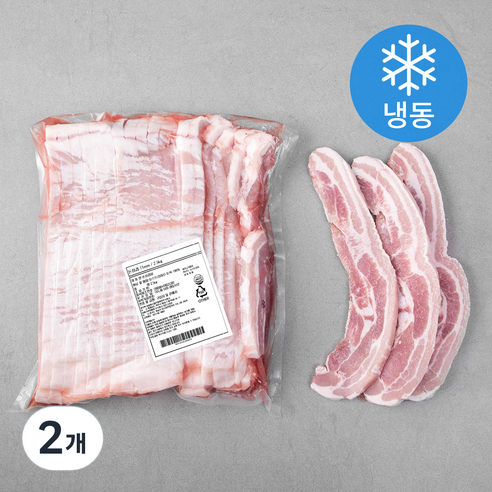미트코리아 오스트리아 삼겹 11mm (냉동), 2.5kg, 2개