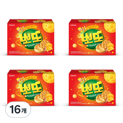 크라운 뽀또 치즈타르트, 161g, 16개