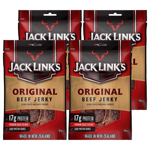잭링크스 비프 져키 오리지널 육포, 50g, 4개