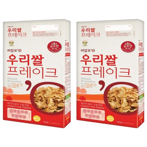 씨알로 우리쌀프레이크 시리얼, 2개, 490g