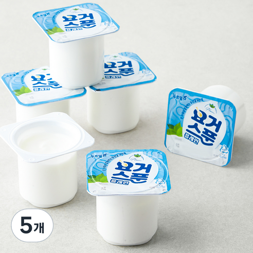 푸르밀 요거스푼 플레인 6개입, 480g, 5개