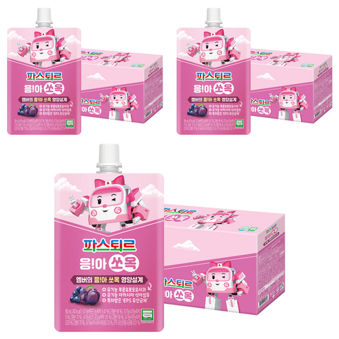 파스퇴르 유아용 응아쏘옥 주스, 800ml, 3개