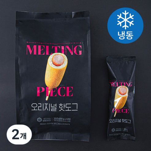 멜팅피스 오리지널 핫도그 (냉동), 60g, 6개입, 2개