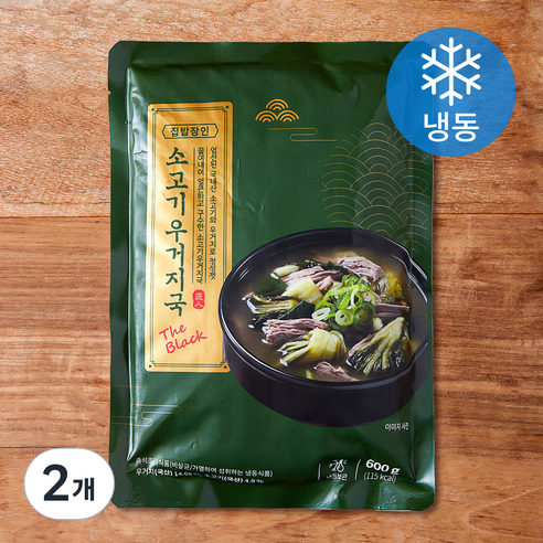 집밥장인 소고기우거지국 더블랙 (냉동), 600g, 2개