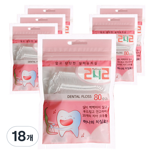 242 일회용 치실, 80개입, 18개