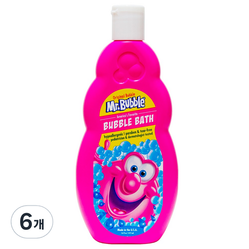 미스터버블 오리지널 유아용 거품목욕제 딸기향, 473ml, 6개