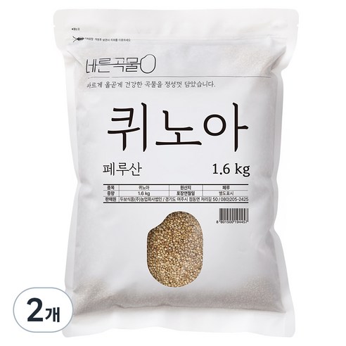 바른곡물 퀴노아, 1.6kg, 2개