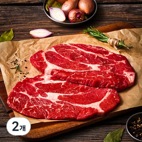 호주산 메가 소고기 척아이롤 구이용 (냉장), 600g, 2개