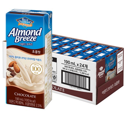 Almond Breeze Blue Diamond 代早餐 巧克力 杏仁豆漿 燕麥 素食飲料 膳食纖維 蛋白質