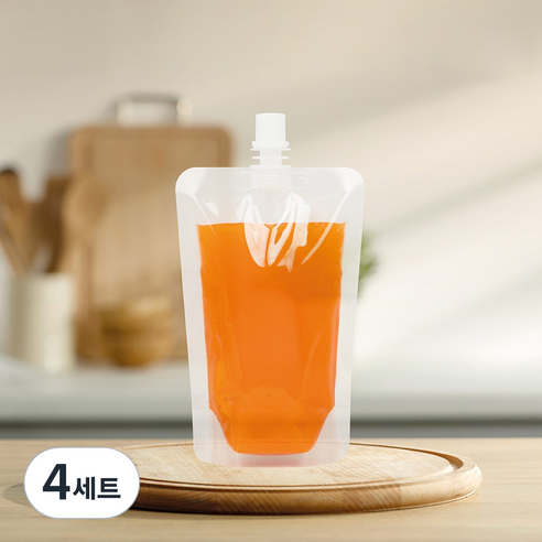 더백퍼센트 투명 스파우트 파우치 200ml, 9mm, 50개입, 4세트