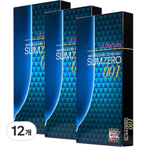 유니더스 슬림제로001 울트라씬 콘돔, 8개입, 12개