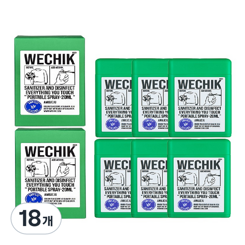 위칙 포켓 소독 스프레이, 20ml, 18개