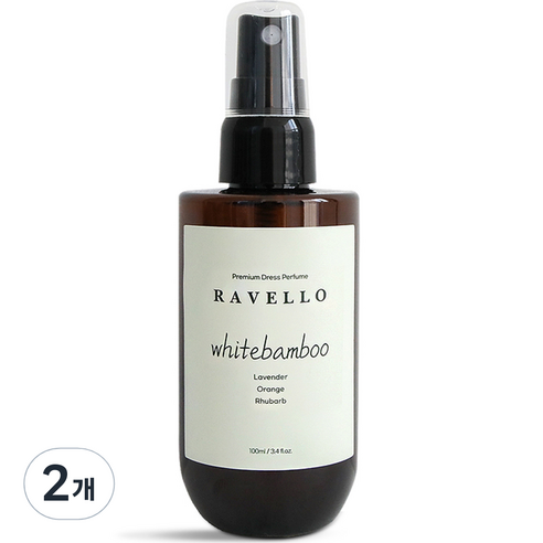 라벨로 섬유 탈취제 화이트밤부, 100ml, 2개