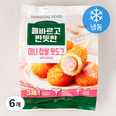 올반 미니찰핫도그 (냉동), 40g, 8개입, 6개