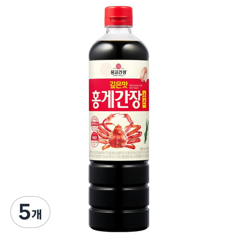 몽고간장 깊은맛 홍게간장 소스, 5개, 900ml