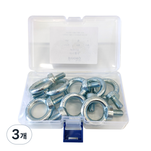 이노공구 아이볼트 철 9.5mm IB125 8p, 3/8(9.5mm), 17mm, 24개