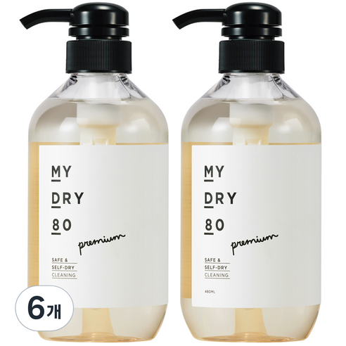 라비킷 마이드라이80 세탁세제 본품, 480ml, 6개