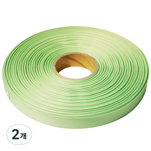 금비코리아 리본 골직 G rosG rain 15mm x 45m G 49, 황록색, 2개