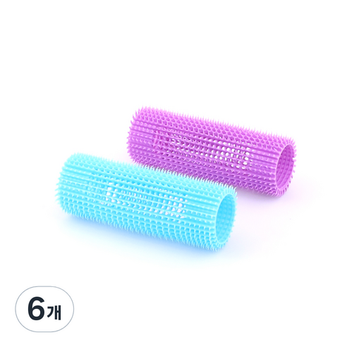 주트 헤어롤 길이 100mm 특중 39mm, 혼합색상, 6개