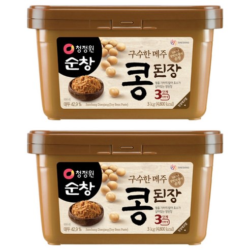 청정원순창 콩된장, 3kg, 2개