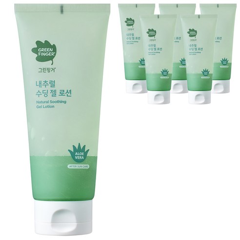 그린핑거 내추럴 수딩 젤 로션, 6개, 150ml